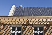 A 35 kilowatt photovoltaic system adorns the roof - Photo Credit: Michael Mathers