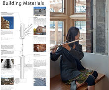 Building Materials/Wall Section (left), Exposed wall section for visual learning (right) - Photo Credit: Opsis Architecture (left), Michael Mathers (right)